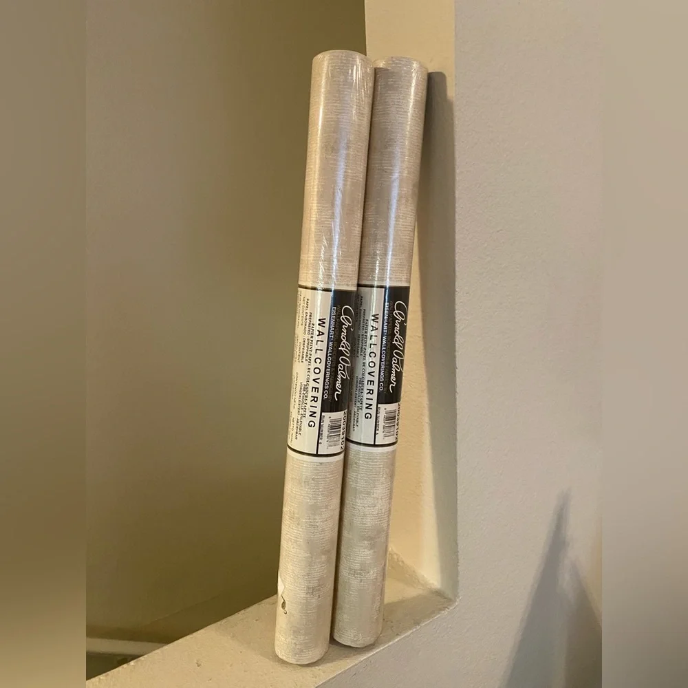 Arnold Palmer Cream Wallpaper Roll. Set of 2. Double Rolls each. New in Plastic.